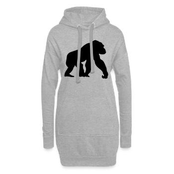 affe - Hoodie-Kleid - Grau meliert - Vorne