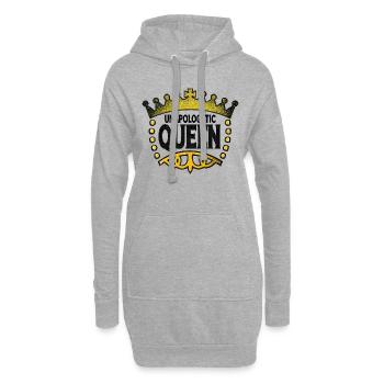 Unverfrorene Königin - Hoodie-Kleid - Grau meliert - Vorne