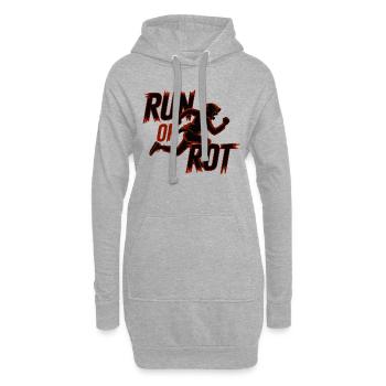 LAUFEN ODER VERROTTEN - Hoodie-Kleid - Grau meliert - Vorne