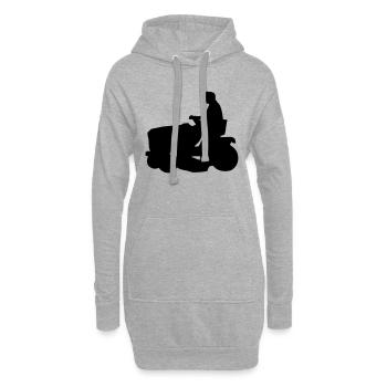 riding mower - Hoodie-Kleid - Grau meliert - Vorne