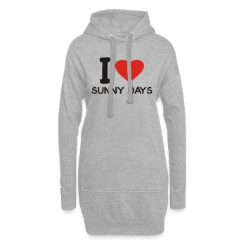 i love sunny days - Hoodie-Kleid - Grau meliert - Vorne