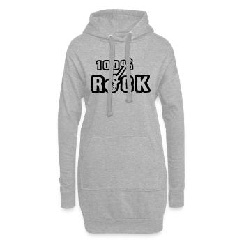 100_rock_b_1c - Sweat-shirt à capuche long Femme - gris chiné - Devant