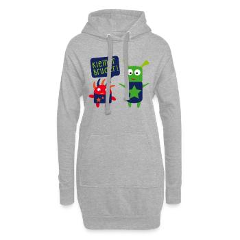 kleiner Bruder großer Bruder - Hoodie-Kleid - Grau meliert - Vorne