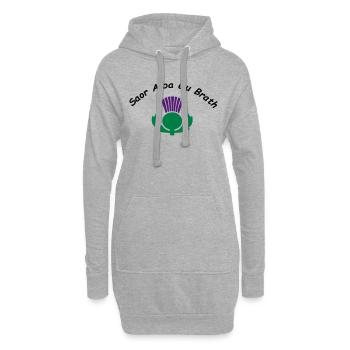Saor Alba Gu Brath - Free Scotland Forever - Hoodie Dress - heather grey - Front