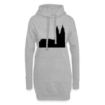 Magdeburger Dom - Hoodie-Kleid - Grau meliert - Vorne