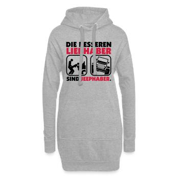 Ohne Worte. - Hoodie-Kleid - Grau meliert - Vorne