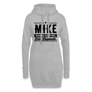 Man Myth Legend Mike - Sweat-shirt à capuche long Femme - gris chiné - Devant