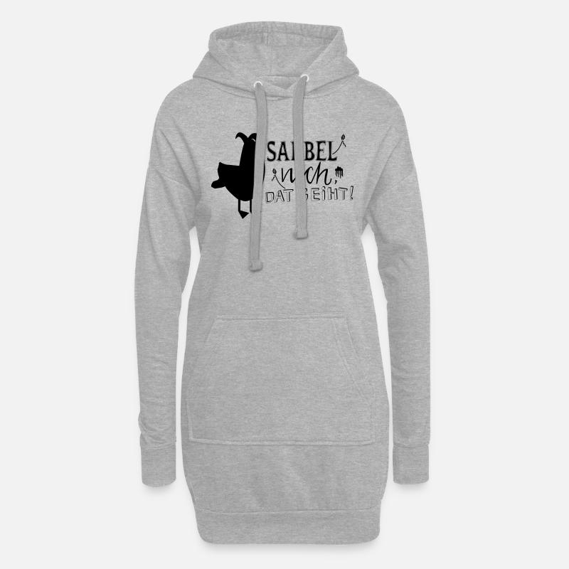 Sabbel nich, dat geiht - Hoodie-Kleid - Grau meliert