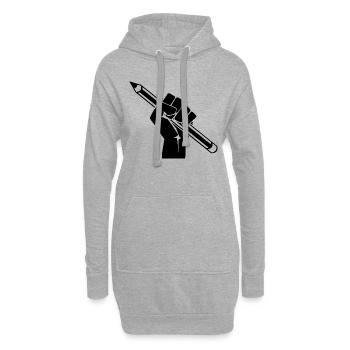 Revolution - Hoodie-Kleid - Grau meliert - Vorne