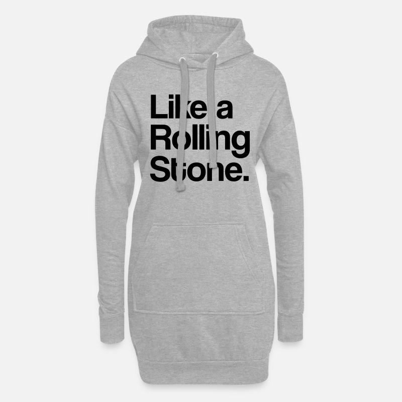 Like a Rolling Stone - Hoodie-Kleid - Grau meliert