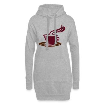 Café tasse belle parfume cadeau amant - Sweat-shirt à capuche long Femme - gris chiné - Devant
