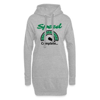 Vitesse complète ... - Sweat-shirt à capuche long Femme - gris chiné - Devant