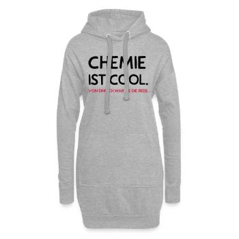 Chemie ist cool - Hoodie-Kleid - Grau meliert - Vorne