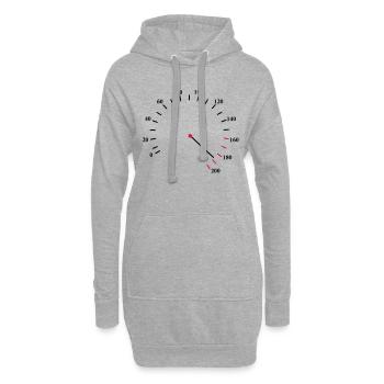 Tacho Schnell - Hoodie-Kleid - Grau meliert - Vorne