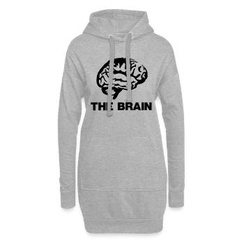 The Brain Design - Hoodie-Kleid - Grau meliert - Vorne