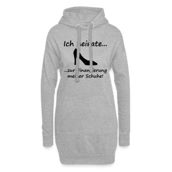 Junggesellinnenabschied: Ich heirate zur - Hoodie-Kleid - Grau meliert - Vorne