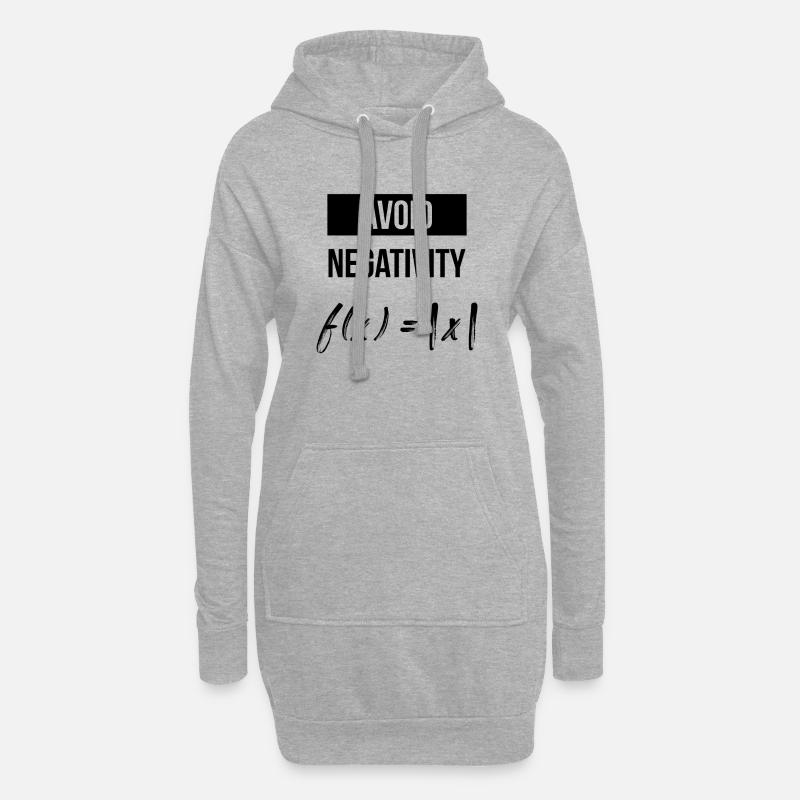 Avoid Negativity - Hoodie-Kleid - Grau meliert