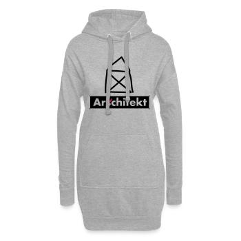 Ingénieur Architecte Arschitekt 2c - Sweat-shirt à capuche long Femme - gris chiné - Devant