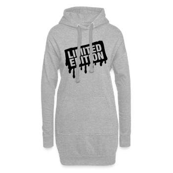 limited_edition_stamp_wq1 - Sweat-shirt à capuche long Femme - gris chiné - Devant