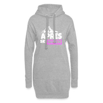 Apres Ski Queen Prinzessin Koenigen Feiern Party - Hoodie-Kleid - Grau meliert - Vorne