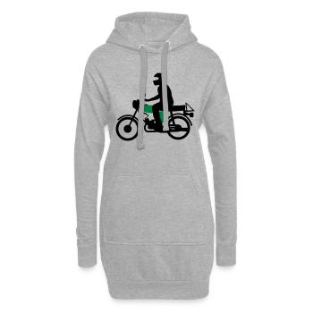 Fahrzeug - Simson S51 - Hoodie-Kleid - Grau meliert - Vorne