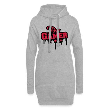 Pro Gamer Graffiti - Hoodie-Kleid - Grau meliert - Vorne
