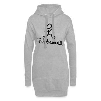 football - Sweat-shirt à capuche long Femme - gris chiné - Devant
