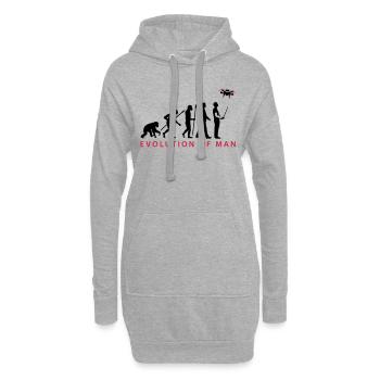 Evolution Modellflieger Drohne 4 Propeller - Hoodie-Kleid - Grau meliert - Vorne