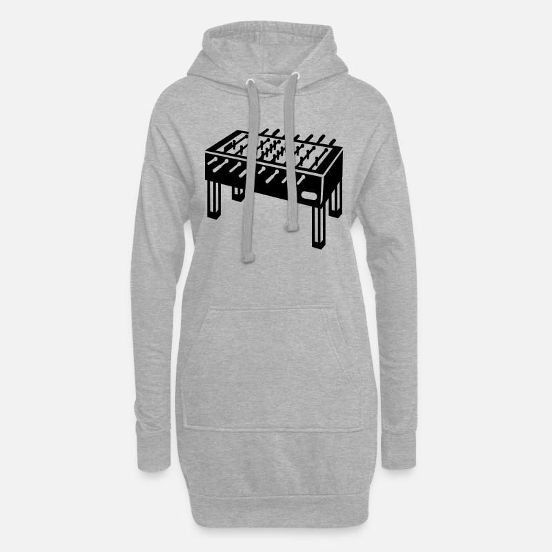 Tischkicker - Hoodie-Kleid - Grau meliert