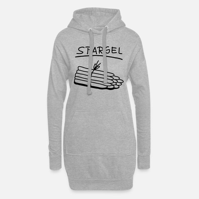 Spargel - Spargelzeit - Hoodie-Kleid - Grau meliert