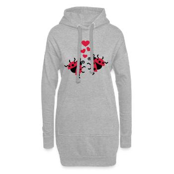 Coccinelle - Sweat-shirt à capuche long Femme - gris chiné - Devant