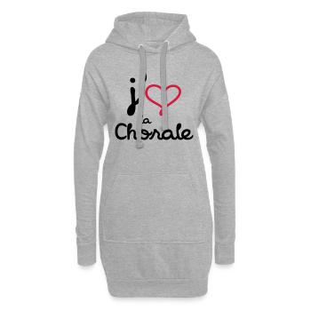 J'aime la Chorale - Hoodie-Kleid - Grau meliert - Vorne