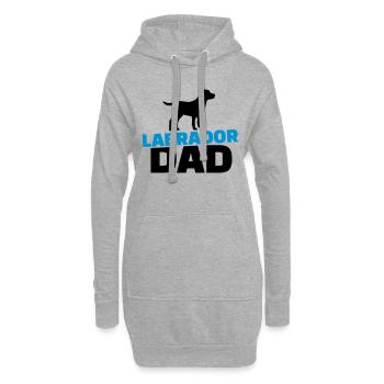 Labrador Dad - Sweat-shirt à capuche long Femme - gris chiné - Devant