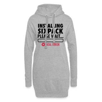 Installing Sixpack (Fatal Error) - Hoodie-Kleid - Grau meliert - Vorne