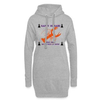BREIZH HOMARD ! - Sweat-shirt à capuche long Femme - gris chiné - Devant