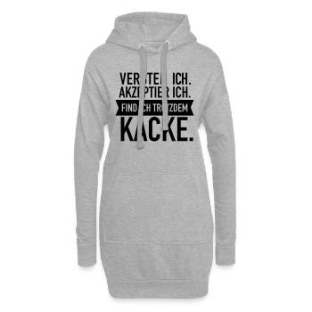 Je comprends. J’ai accepter. Toujours la merde... - Sweat-shirt à capuche long Femme - gris chiné - Devant