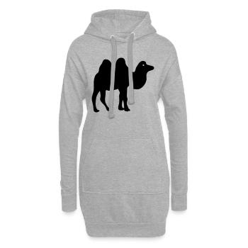 Kamel - Hoodie-Kleid - Grau meliert - Vorne