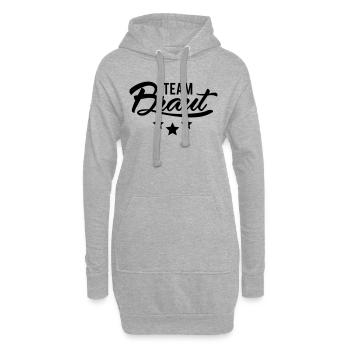 Team Braut - Hoodie-Kleid - Grau meliert - Vorne