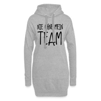 nie ohne mein team - Hoodie-Kleid - Grau meliert - Vorne