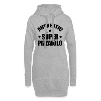 pizza / pizzaiolo / chef / italie / pizzaiola - Sweat-shirt à capuche long Femme - gris chiné - Devant