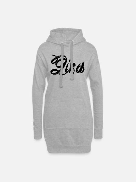 Gina - Hoodie-Kleid - Grau meliert