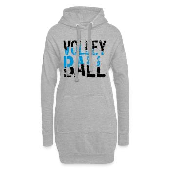 graffiti drops spray stamp pattern cool volleyball - Hoodie Dress - heather grey - Front
