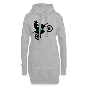 MX Moto Cross - Hoodie-Kleid - Grau meliert - Vorne