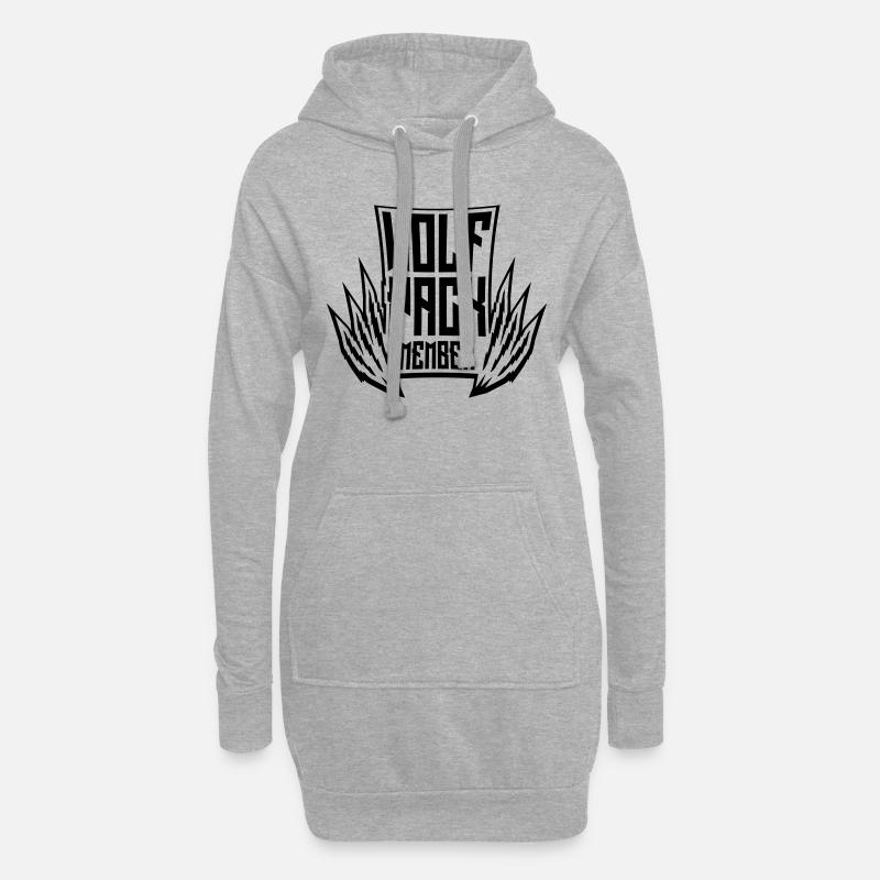 Team Wolf Pack - Hoodie-Kleid - Grau meliert