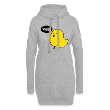 Chick Chicken Gift Humour amusant dictons drôles quoi - Sweat-shirt à capuche long Femme - gris chiné - Devant