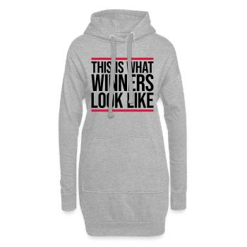 What Winners Look Like - Hoodie-Kleid - Grau meliert - Vorne