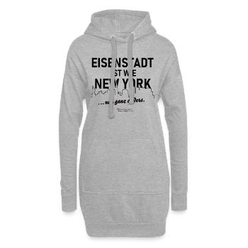 Eisenstadt ist wie New York - Hoodie-Kleid - Grau meliert - Vorne