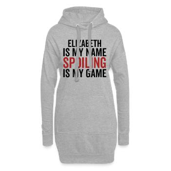 Elizabeth ist mein Name Verderben ist mein Spiel - Hoodie-Kleid - Grau meliert - Vorne