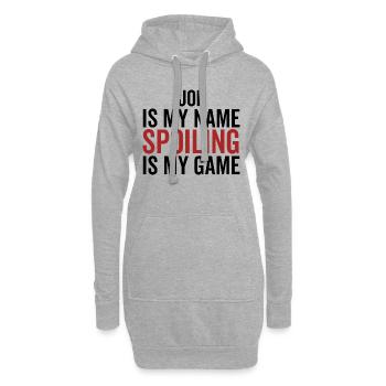 Joe ist mein Name Spoiling ist mein Spiel - Hoodie-Kleid - Grau meliert - Vorne
