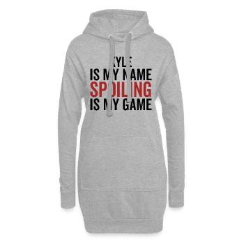 Kyle is My Name Spoiling ist mein Spiel - Hoodie-Kleid - Grau meliert - Vorne